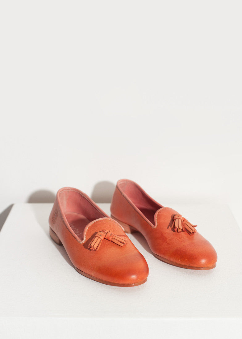 Leather Loafer in Rose