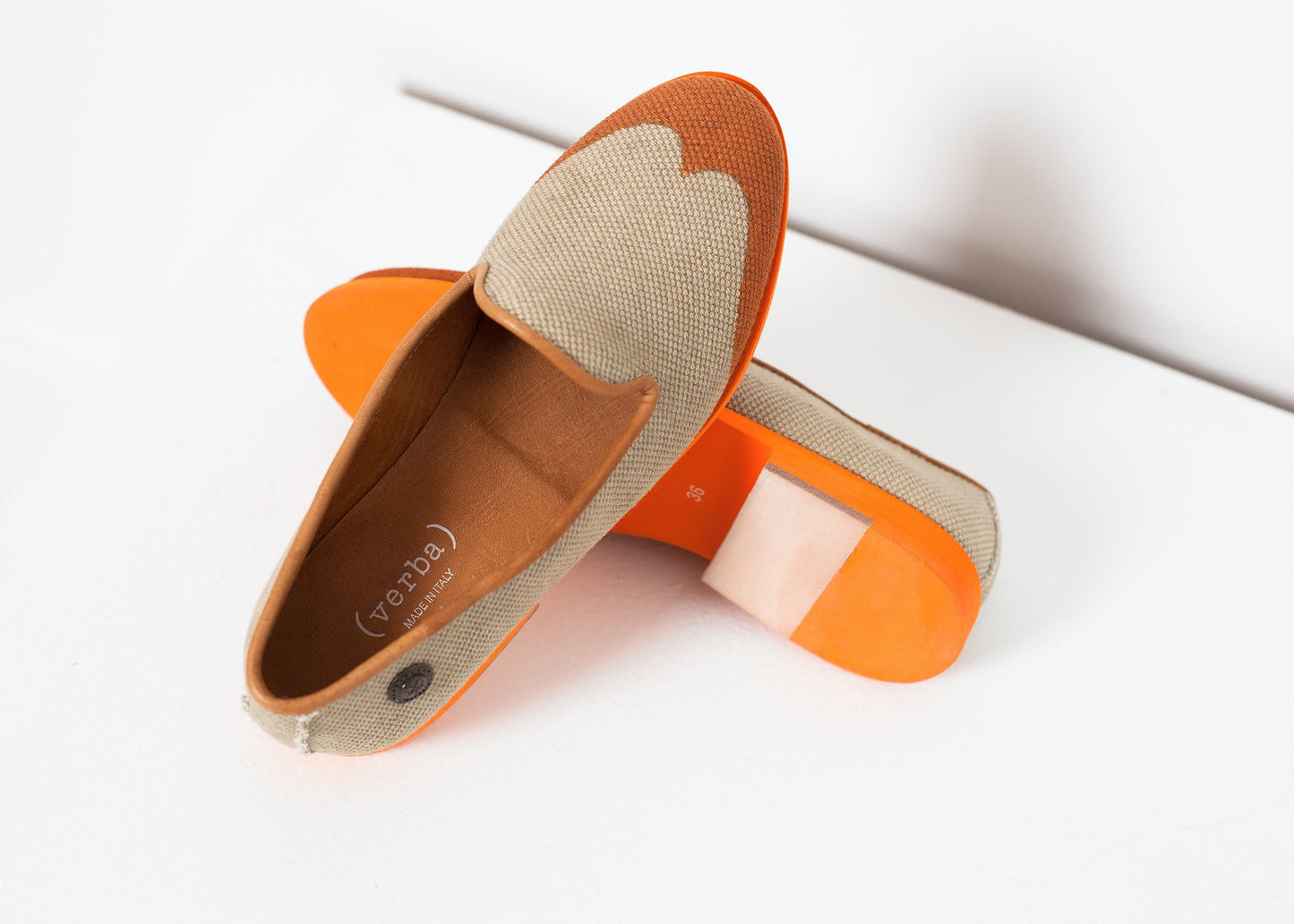 Wingtip Loafer in Orange